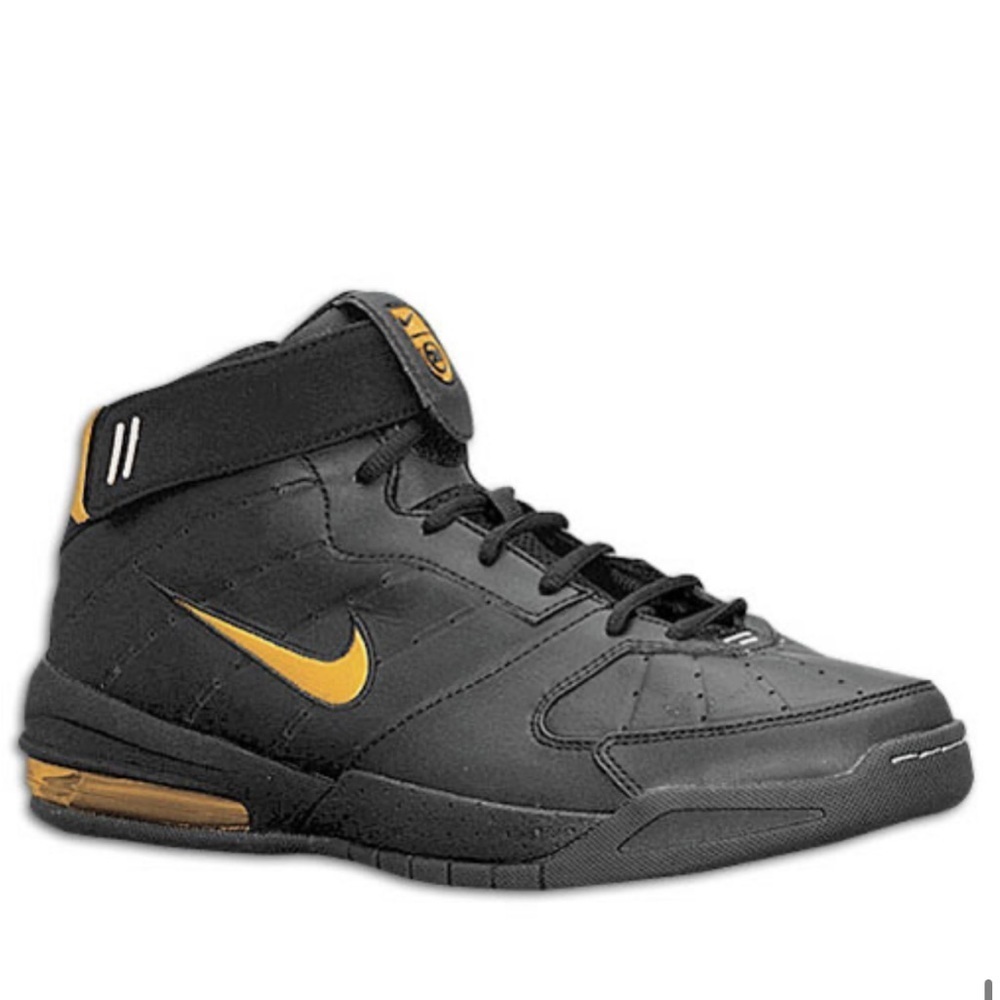 Vintage Nike Air Max Uptempo Basketball Shoes sneakers black gold 8 308453104